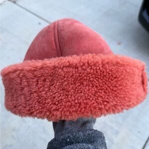 Cawley Red Shearling Hat